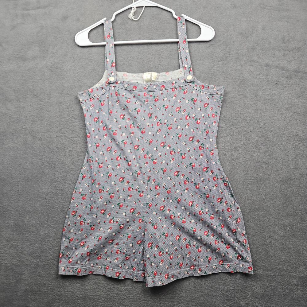 Vintage Victoria’s Secret Crown Label Floral Cotton Romper Size S Coquette
